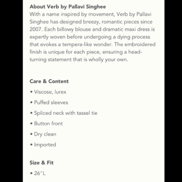 SOLD ON CROSS POST NWT Anthro blouse, sz S - Picture 5 of 11